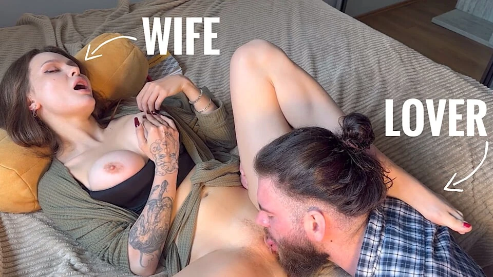 A wife cheats on her husband and has multiple orgasms. She had never squirted before