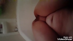 Amateur babe pissing on herself at friends house