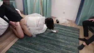 Cuckold Video: Creampie on Cuckold`S Cock – Condom Broke After Wedding