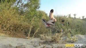 Uniforms: Fake Cop Cute Teen Fucks a Policeman on a Nudist Beach