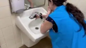 Rought Sex Video: Getting Fucked in the Family Bathroom at Work