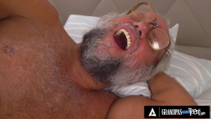 GrandpasFuckTeens – Beautiful Teen Cherry Kiss Makes Old Man Cum Like Never Before With His Prostate