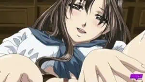 School Gilrs Scene: Hentaipros – Anime Schoolgirl Rubs Clit on Classmate Thinking of Her Stepbro