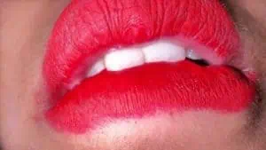 Fetish Scene: Morocco 18Yo Hot Girl Licking Her Mouth Juicy & ASMR Movements Tongue with Red Lipstick
