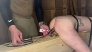 Bondage Scene: Red Toy Doll’S Blowjob Training Day