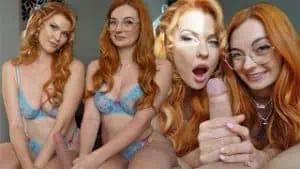 Fantasy Video: Redhead Threesome with Big Titty Step Sisters – Elly Clutch and Lola Rose