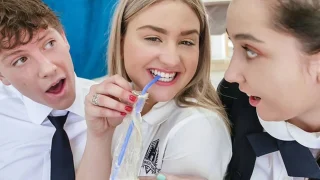 Slutty college girl Serena Avery gets fucked during truth or dare game