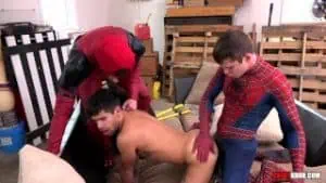 Parody Scene: Spidey and Deadpool Go to Town on Ty Micthell’S Ass Raw!!!
