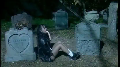 Asian sex expert slurps on hard white cock outside