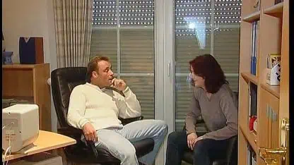 Busty redhead in vintage casting gets fucked, cum on tits