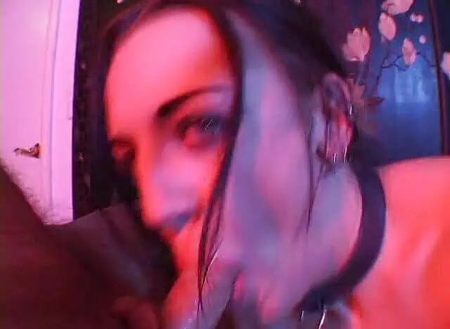 Wild pornstar in a fishnet attire masturbates solely before giving a steamy blowjob in a