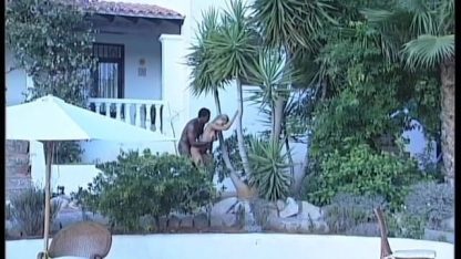 Amazing blonde with round ass and nice natural tits gets slammed by swimming pool