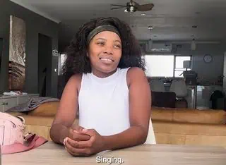Casting Scene: Fucking This Big Tits Ebony Teen Rough