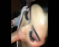 Homemade Asian Amateur: Facial Cumshot (Brunette)