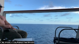 Solo Masturbation on a Cruise Ship Balcony