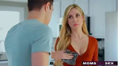 Aiden Ashley: MILF Seductively Teases Her Stepson from Behind