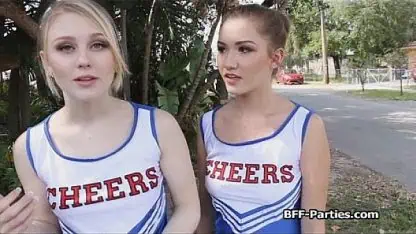 Cheerleaders Tag-Team with Their Coach in a Group Session