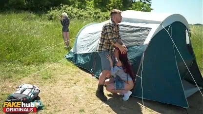 Wife’s Best Friend Sneaks Anal with Her Future Husband in a Tent