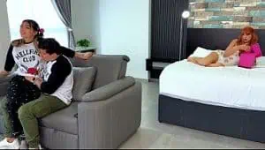 Girlfriend and sister-in-law cheat, sharing his cock