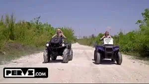 Aria Banks and Jessica Marie Get Muddy on ATVs with Nicky