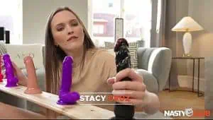 NastyClub: Brunette Stacy Cruz & Charlie Dean Steamy Shower