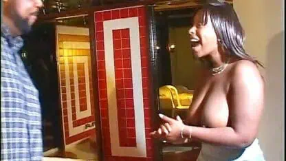 Black stud fucks ebony bitch doggystyle