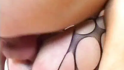 Guy uses sex toys to fuck nylon clad slut’s ass and cunt from behind